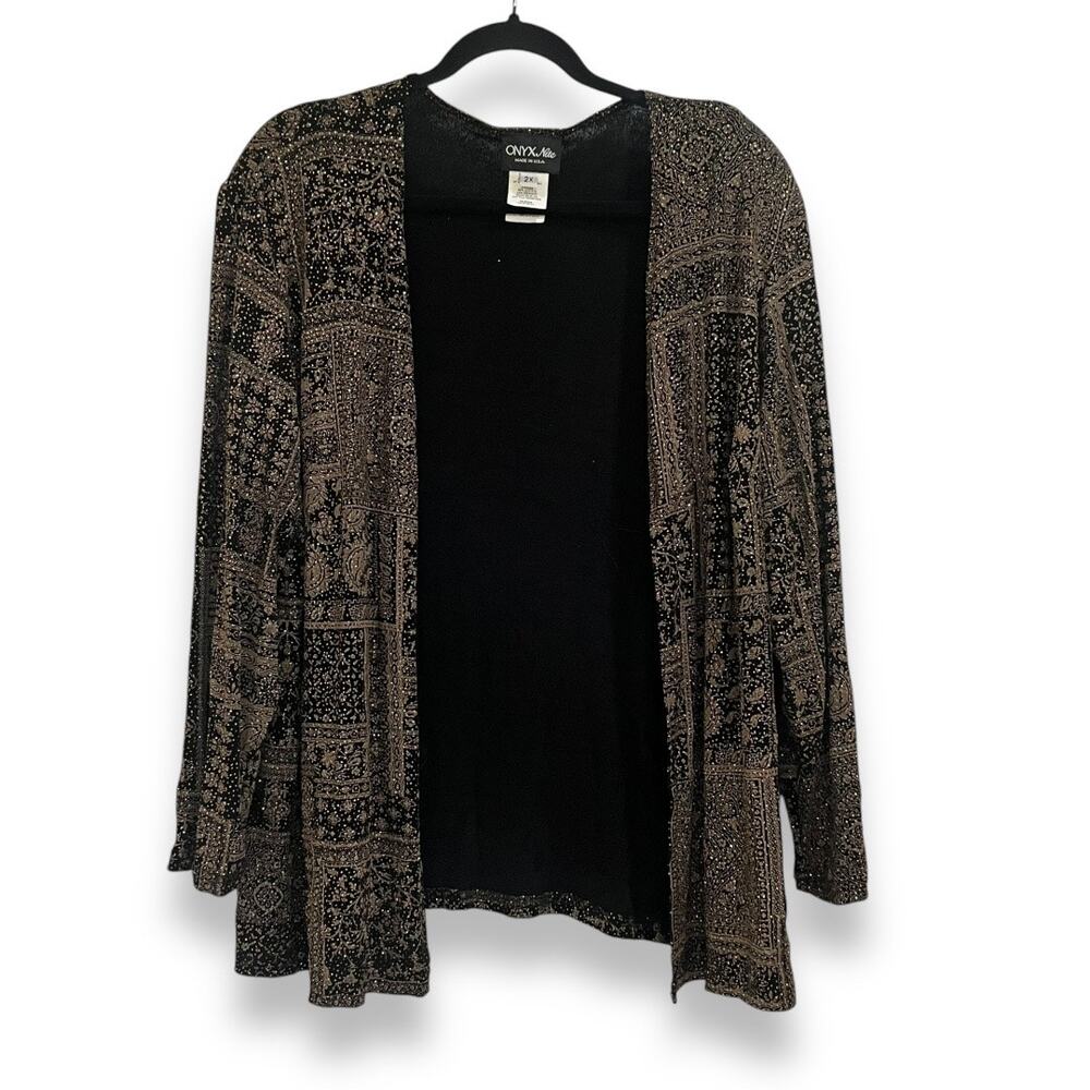 Vintage Onyx Nite glitter 2 piece blouse and jacket set - Picture 5 of 8